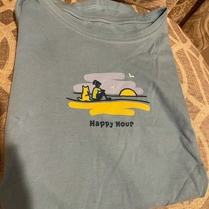 Life is good women’s scoop neck tee Sz M